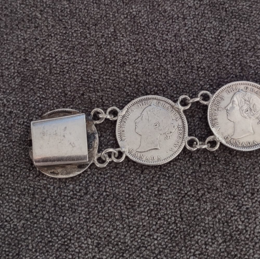 VINTAGE silver coin bracelet - Picture 10 of 11